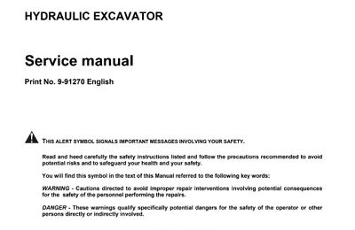 Case WX210,WX240 Excavator Service Manual