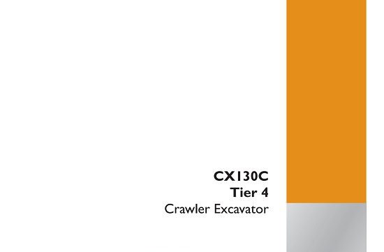 CASE CX130C Tier 4 Crawler Excavator Service Manual