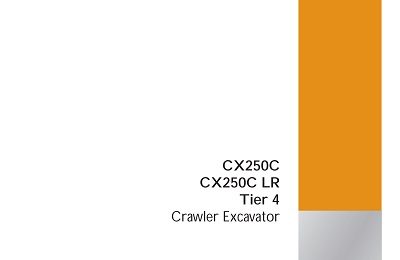 Case CX250C CX250C LR Tier 4 Crawler Excavator Service Manual