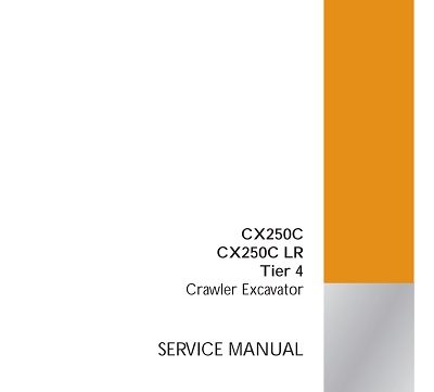 Case CX250C CX250C LR Tier 4 Crawler Excavator Service Manual