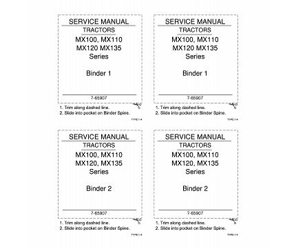 Case MX100, MX110, MX120, MX135 Tractor Service Manual