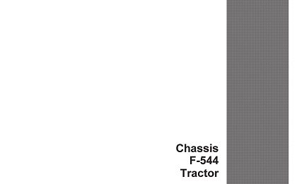 Case Chassis F-544 Tractor Service Manual