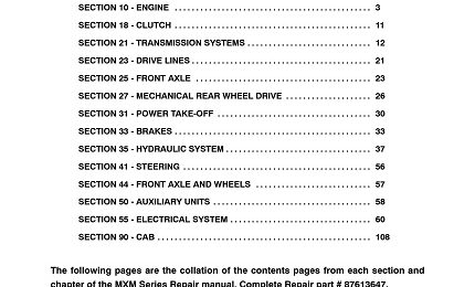 Case IH MXM120, MXM130, MXM140, MXM155, MXM175, MXM190 Tractor Service Manual