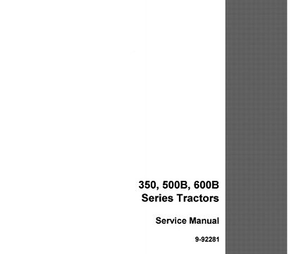 Case IH 350 , 500B , 600B Series Tractors Service Manual