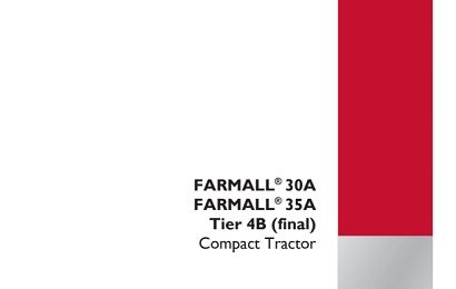 Case IH FARMALL 30A, FARMALL 35A Tier 4B (final) Compact Tractor Service Manual