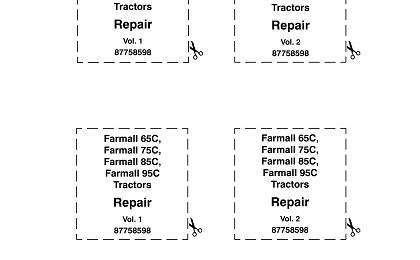 Case Farmall 65C, 75C, 85C, 95C Tractor Service Manual