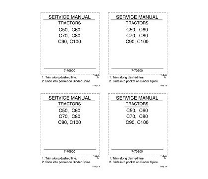 Case IH C50, C60, C70, C80, C90, C100 Tractor Service Manual