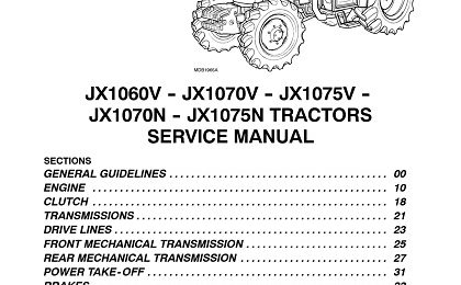 Case IH JX1060V, JX1070V, JX1075V, JX1070N, JX1075N Tractors Service Manual
