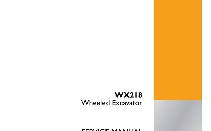 Case WX218 Wheeled Excavator Service Manual