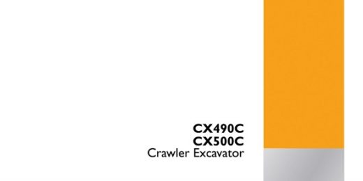 Case Cx490c Cx500c Crawler Excavator Service Manual
