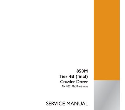Case 850M Tier 4B (final) Crawler Dozer Service Manual
