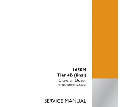 Case 1650M Tier 4B (final) Crawler Dozer Service Manual