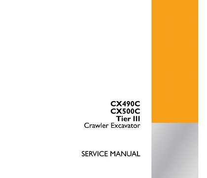 CASE CX490C CX500C Tier III Crawler Excavator Service Manual