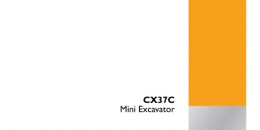 Case Mini Excavator CX37C Service Manual