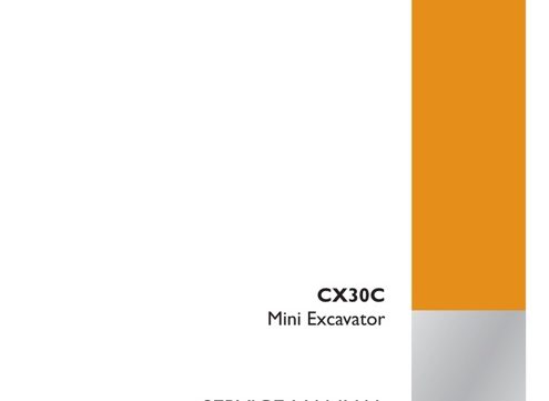 Case CX30C Mini Excavator Service Repair Manual