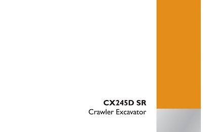 Case CX245D SR Crawler Excavator Service Manual
