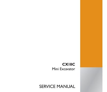 Case CX18C Mini Excavator Service Manual