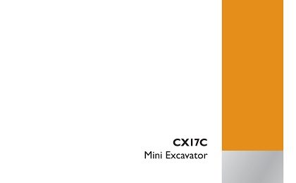 Case CX17C Mini Excavator Service Manual