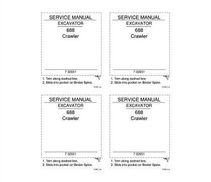 Case 688 Crawler Excavator Service Manual