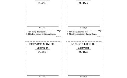 Case 9045B Excavator Service Manual