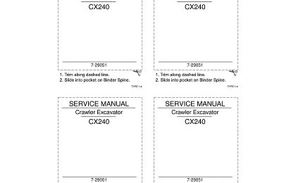 Case CX240 Crawler Excavator Service Manual