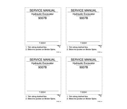 Case 9007B Hydraulic Excavator Service Manual
