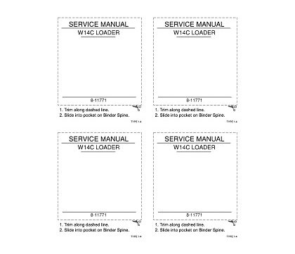 Case W14C Loader Service Repair Manual