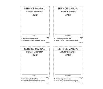 Case CK62 Crawler Excavator Service Manual