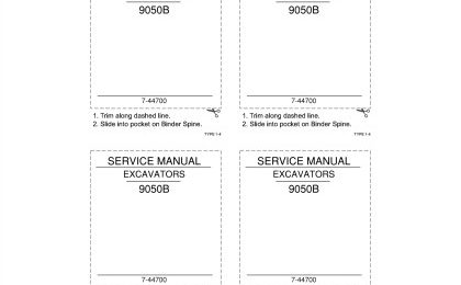 Case 9050B Excavator Service Repair Manual