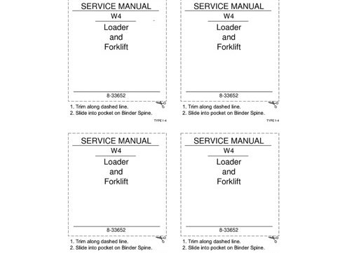 Case W4 Loader and Forklift Service Manual