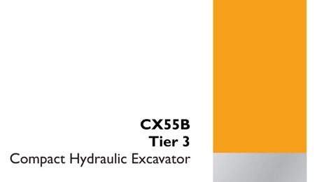 Case CX55B Tier 3 Compact Hydraulic Excavator Service Manual