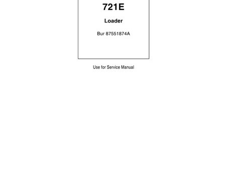 Case 721E Wheel Loader Service Manual