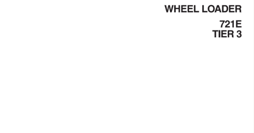 CASE 721E Tier 3 Wheel Loader Service Manual