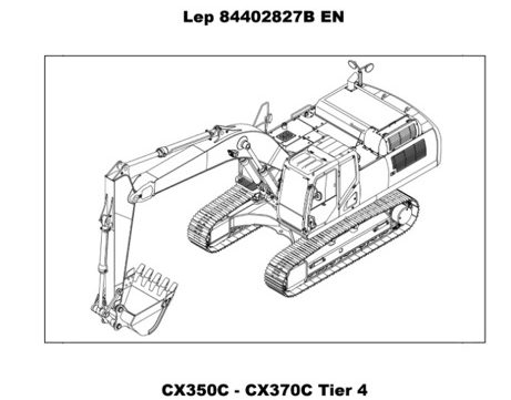 Case CX350C ,CX370C Tier 4 Crawler Excavator Service Manual