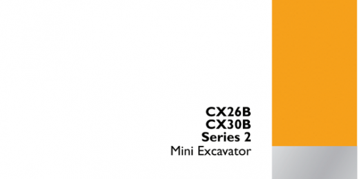 Case CX26B, CX30B Series 2 Mini Excavator Service Manual