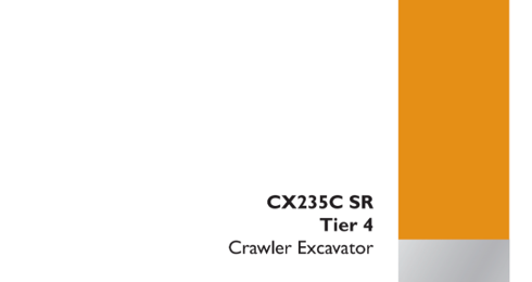 Case CX235C SR Tier 4 Crawler Excavator Service Manual