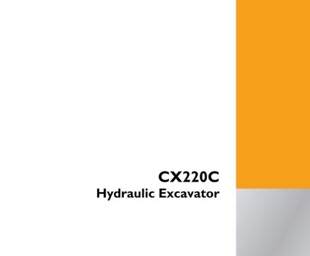 Case CX220C Hydraulic Excavator Service Manual